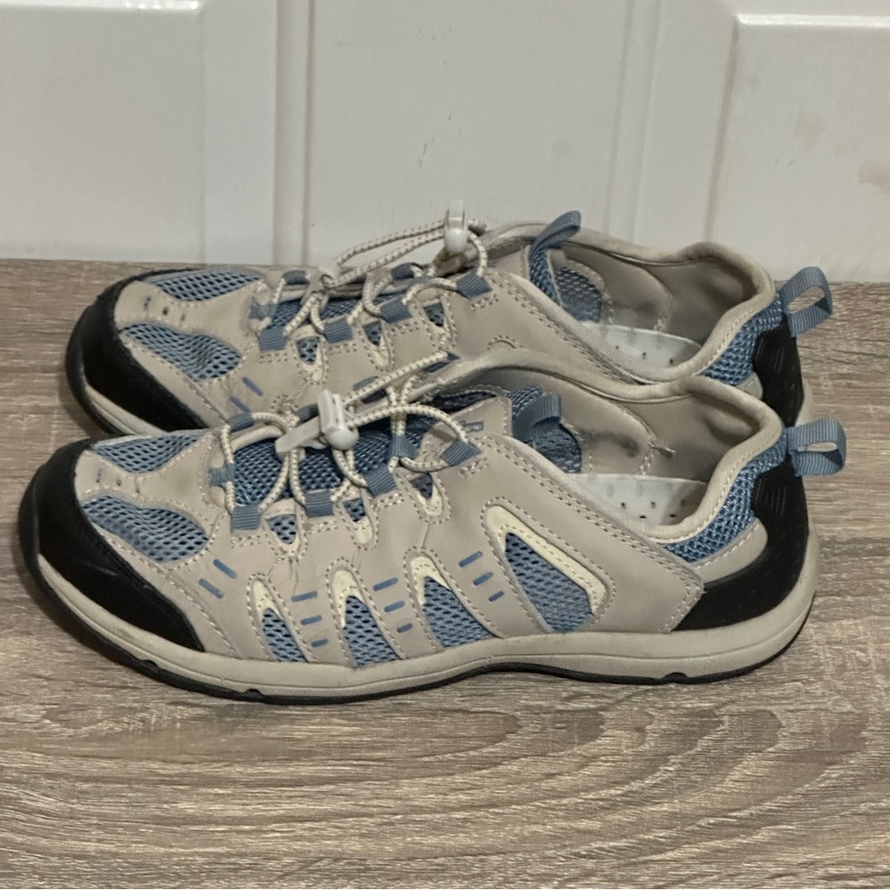 Bass Women's Seminole Water Shoes, Size 7.5M Blue Cream EUC - Picture 3 of 7